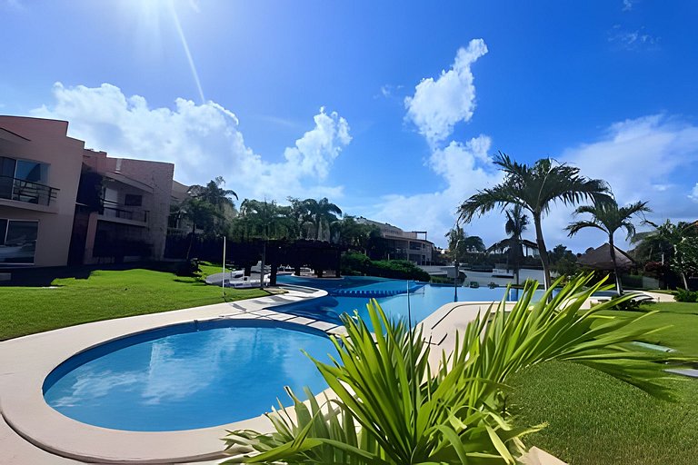 Joyol Ha 107, Lagoon view, 3-min walk to Beach