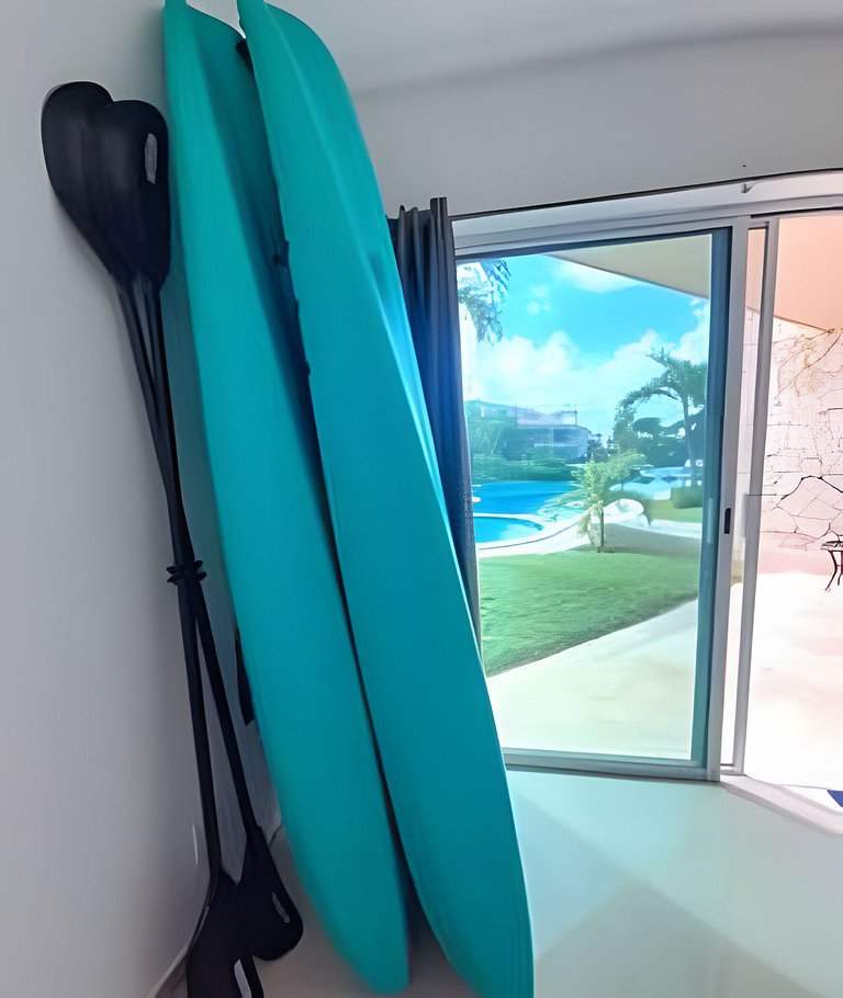 Joyol Ha 107, Lagoon view, 3-min walk to Beach