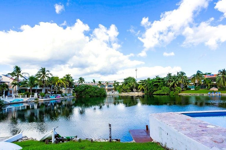 Gorgeous 3 Bd on Lagoon and only 250 ft from beach