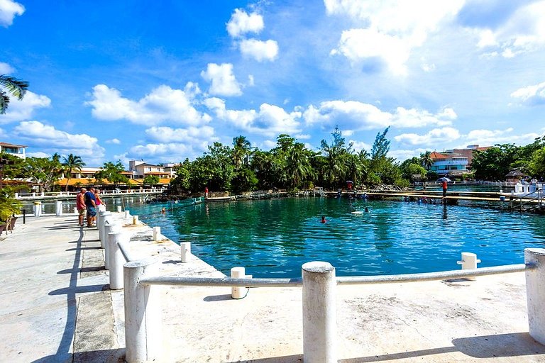 Gorgeous 3 Bd on Lagoon and only 250 ft from beach